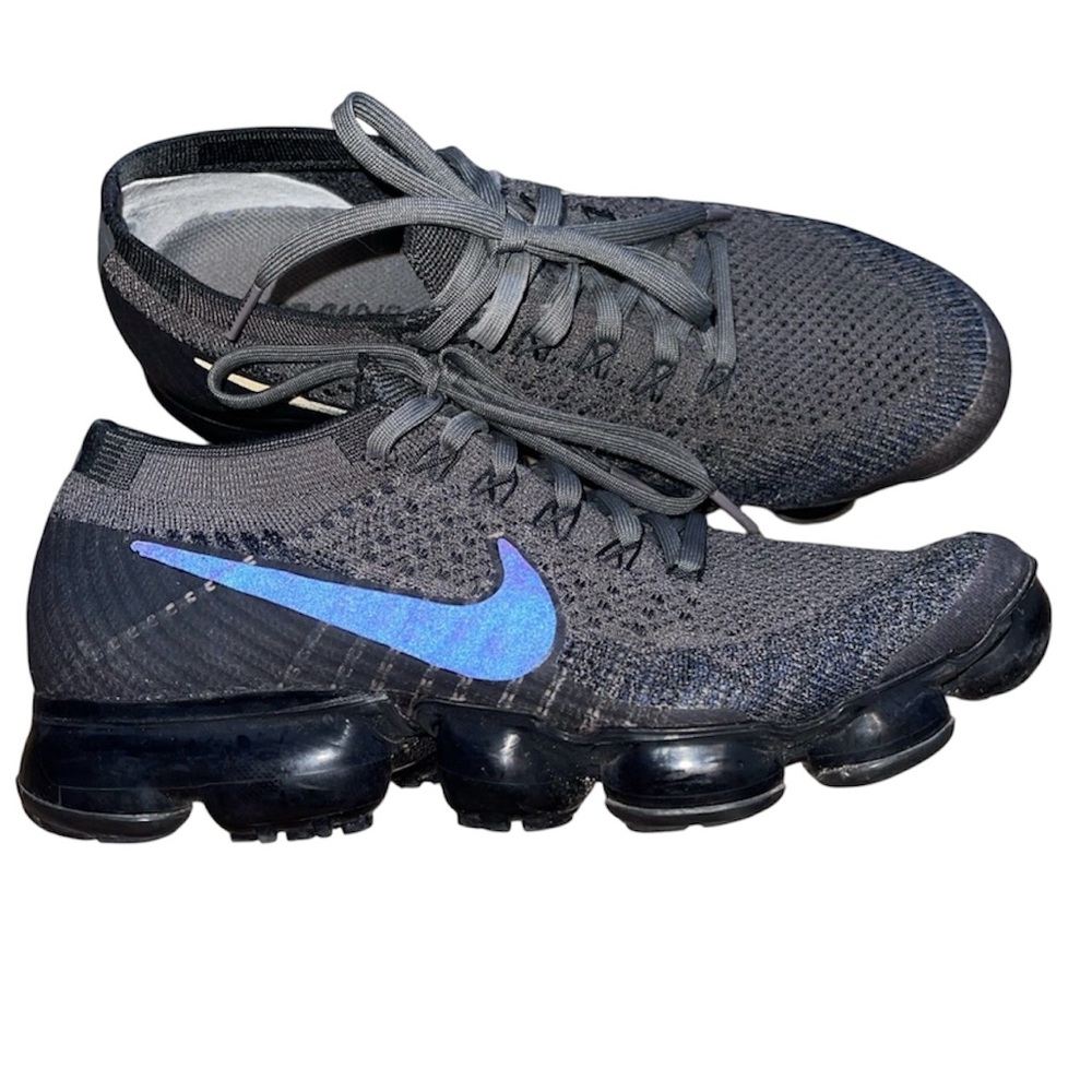 Nike Air Vapormax Flyknit Midnight Fog Black Grey 849557-009 Womens Size 7